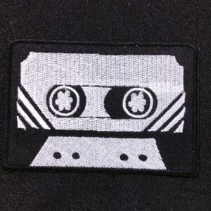 Black Shirt with Cassette Patch